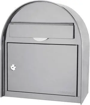 Barska Locking Mailbox, Wall Mounting, Key Cap. 2 Gray  CB13254