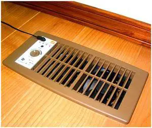 Flush Mount Heating and Air Conditioning Booster Fan, Brown