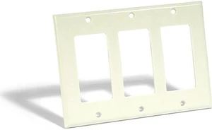 Decora Switch 3-Gang Plate Almond LEVITON MFG Decorative Switch Plates 80411-A Decora Switch 3-Gang Plate Almond LEVITON MFG Decorative Switch Plates 80411-A