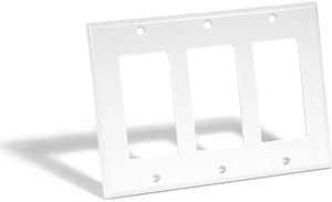 Leviton 80411-W 3-Gang Decora-Style Wall Plate, White Leviton 80411-W 3-Gang Decora-Style Wall Plate, White