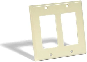 Leviton 80409-I Decora Wallplate, 2-Gang, Thermoset, Ivory Leviton 80409-I Decora Wallplate, 2-Gang, Thermoset, Ivory