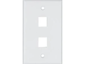 Cooper Wiring Devices 5520W-MSP 2 Port Flush Modular Wallplate White Cooper Wiring Devices 5520W-MSP 2 Port Flush Modular Wallplate White