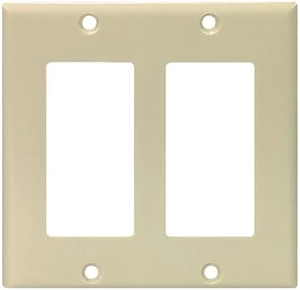 Cooper Wiring Devices 2152V 2-Gang Decora-Style Thermoset Wallplate - Ivory Cooper Wiring Devices 2152V 2-Gang Decora-Style Thermoset Wallplate - Ivory