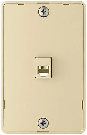 Cooper Wiring Devices 3521-4V Quick Mount 4-Wire Telephone Jack with Wallplate - Cooper Wiring Devices 3521-4V Quick Mount 4-Wire Telephone Jack with Wallplate -