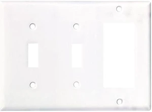 Cooper Wiring Devices 2173W 2-Gang 2 Toggle/1 Decora-Style Combo Thermoset Wallp Cooper Wiring Devices 2173W 2-Gang 2 Toggle/1 Decora-Style Combo Thermoset Wallp