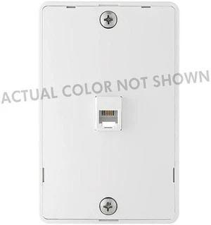 Cooper Wiring Devices 3521-4A Quick Mount 4-Wire Telephone Jack with Wallplate - Cooper Wiring Devices 3521-4A Quick Mount 4-Wire Telephone Jack with Wallplate -