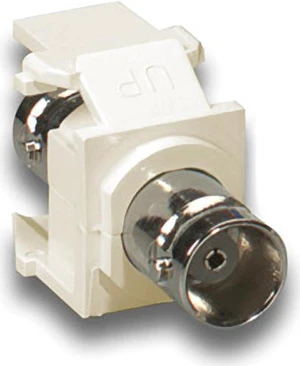 Leviton 41084-BIF BNC QuickPort Adapter, Nickel-Plated, Ivory Leviton 41084-BIF BNC QuickPort Adapter, Nickel-Plated, Ivory