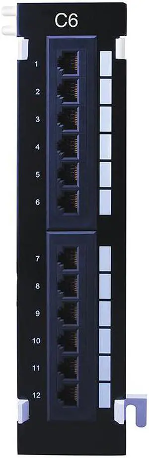 Vanco International 820672 Category 6 Mini Patch Panel, 12 Port