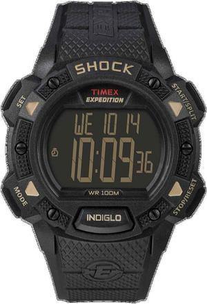 Timex Watch - Exp Shock Cat Blk Resin Strp - T49896JV