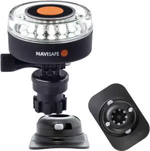 Navisafe White 2Nm 360 Degree Navilight With Black Rib Mount