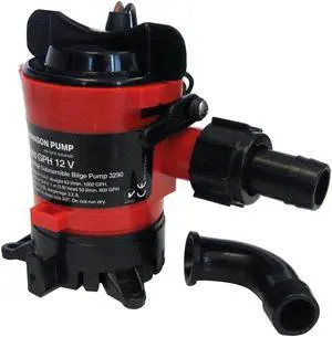 JOHNSON PUMP 1000 GPH BILGE PUMP 3/4 12V DURA PORTS