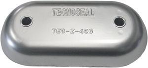 TECNOSEAL Z406 HULL PLATE ANODE ZINC 8.5"X4.2"X1.1"  TEC-Z-406