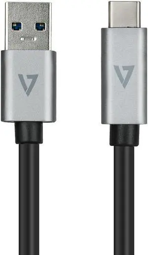 V7 3ft (1m) Classic USB Type C to Type A Cable - Grey