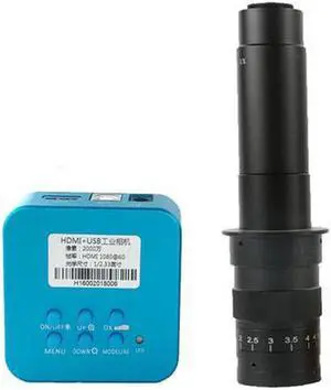 20MP 1080P 60FPS HDMI USB TF Card Output Industrial Digital Microscope Video Camera & 300X C-Mount Lens