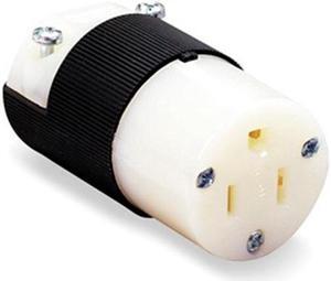 HUBBELL WIRING DEVICE-KELLEMS HBL5269C Straight Blade Connector, 5-15R, 15 A,