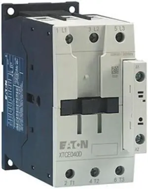 EATON XTCE050D00T IEC Magnetic Contactor, 3 Poles, 24 V AC, 50 A, Reversing: No