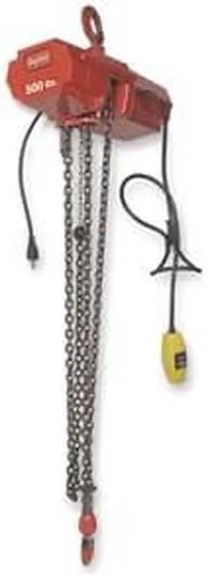 Elec Chain Hoist, 800 lb, 15 ft Lift, 8 fpm Elec Chain Hoist, 800 lb, 15 ft Lift, 8 fpm