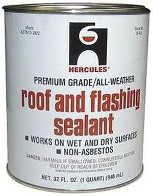 Roof Flashing Sealant, Black, 1 Qt