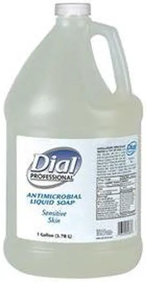 Dial                                     Sensitive Skin Antimicrobial Soap, Floral Scent, 1 gal Bottle, 4/Carton