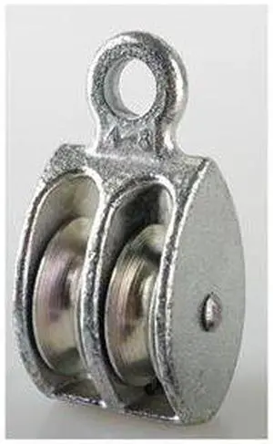 PEERLESS 3-120-04-56- Double Pulley Block, Fibrous Rope, 1/2 in Max Cable Size