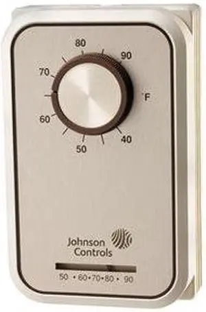 JOHNSON CONTROLS T26T-3C Line Volt Mechanical Tstat, Open/Close on Rise and