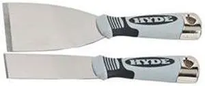 HYDE 48910 Putty Knife Set, Stiff, 1-1/2, 3" W, 2 Pc., Standards: ANSI