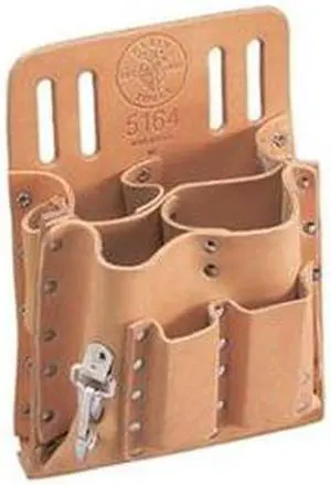 Tool Pouch, Leather, 8-Pkts, Knife Snap