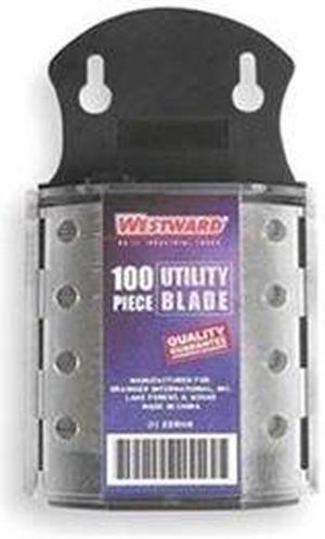 WESTWARD 2ZRH8 2-Point Utility Blade,23/32" W, PK100