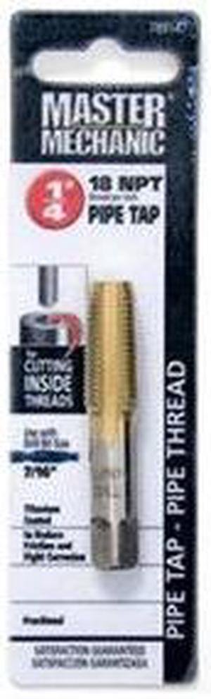Master Mechanic, 789147, 1/4 - 18 NPT Plug Tap, For Cutting Internal Threads
