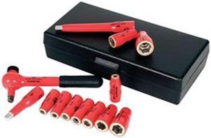 Wiha 31391 13 Piece Metric Insulated 1/4" Drive Socket Box Set