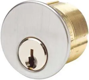 Brass Cylinder, Chrome, 5 Pin, 2 Keys
