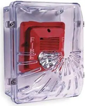 Audible/Strobe Guard, Polycarbonate, Surf