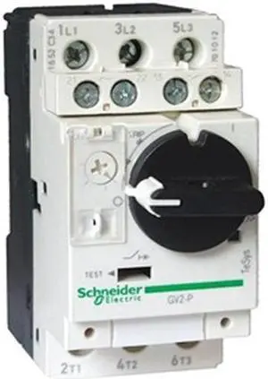 SCHNEIDER ELECTRIC GV2P08 Manual Motor Starter,Knob,2.5 to 4A,3P