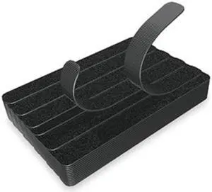 Panduit Hook-and-Loop Cable Tie,7 in,Black,PK100 HAWA HLB2S-C0