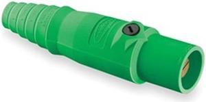 HUBBELL WIRING DEVICE-KELLEMS HBL300MGN Connector,Double Set,Grn,Male,Taper Nose