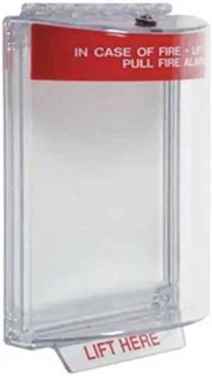 SAFETY TECHNOLOGY INTERNATIONAL STI-13010FR Pull Station Guard, Polycarbonate,