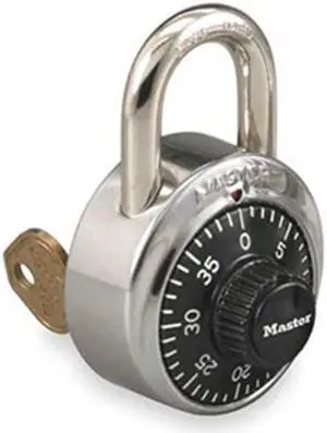 Combination Padlock, Front, 1 Dial, SS