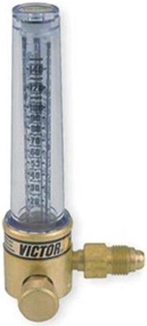VICTOR 1000-0182 Flowmeter, Three Stage, 1/4 in MNPT, 25 psi, Use With: Argon,
