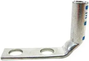 THOMAS & BETTS 54852BEUB Two Hole Lug Compression Connector,6 AWG