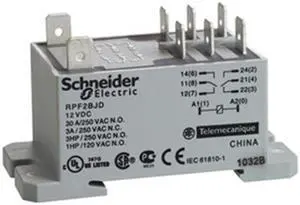 SCHNEIDER ELECTRIC RPF2BBD DIN Rail & Top Flange, Enclosed Power Relay, Square, SCHNEIDER ELECTRIC RPF2BBD DIN Rail & Top Flange, Enclosed Power Relay, Square,