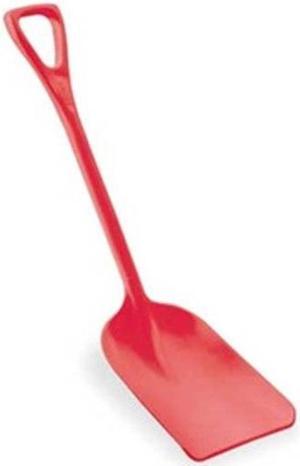 Plastic Shovel, Red, 11 x 14 In, 38 In L