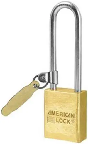 Non-Rekeyable Padlock, H 3 In, Brass, KA