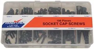 Socket Cap Scrw Asst, 106 Pcs, 9 Szs