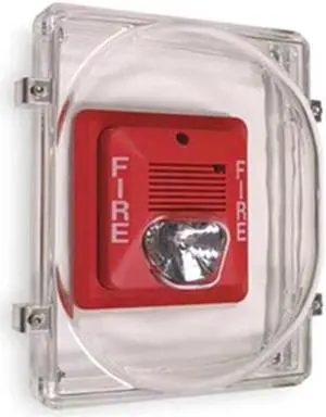 SAFETY TECHNOLOGY INTERNATIONAL STI1221E Audible/Strobe Guard,6.5 x 8.5 x 4 In