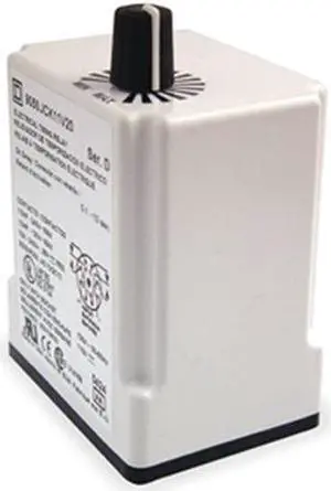 SCHNEIDER ELECTRIC 9050JCK18V20 Time Delay Relay,120VAC,10A,DPDT,36 sec.