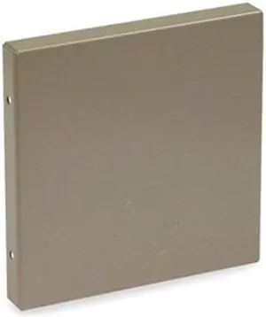 WIEGMANN E0404 Wireway, End Cap, 4 in W, 4 in H, 1 in L, With Knockouts, Steel,