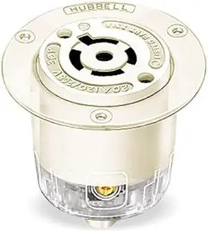 Hubbell Wiring Device-Kellems Flanged Locking Receptacle,Industrial,20  HBL2516