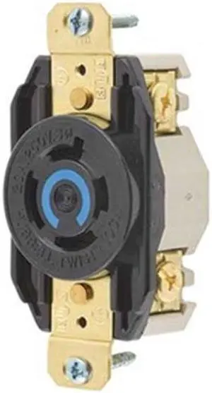 HUBBELL WIRING DEVICE-KELLEMS HBL2420 Locking Receptacle, L15-20R, 20 A, 250V