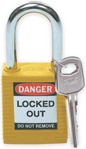 Lockout Padlock, Fiberglass, Yellow