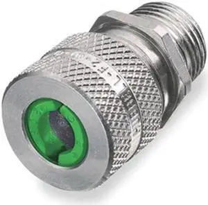 HUBBELL WIRING DEVICE-KELLEMS SHC1019 Liquid Tight Connector,1/2 in.,Green